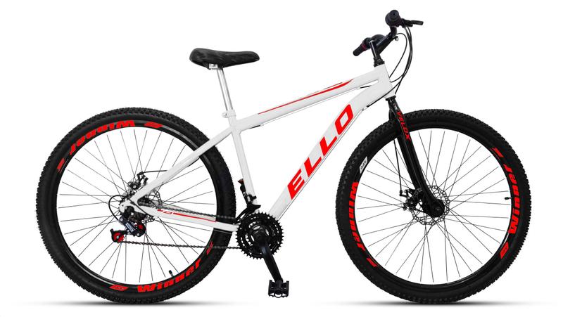 Bicicleta Ello Bike Velox Aro 29 Rígida 21 Marchas - Branco/vermelho