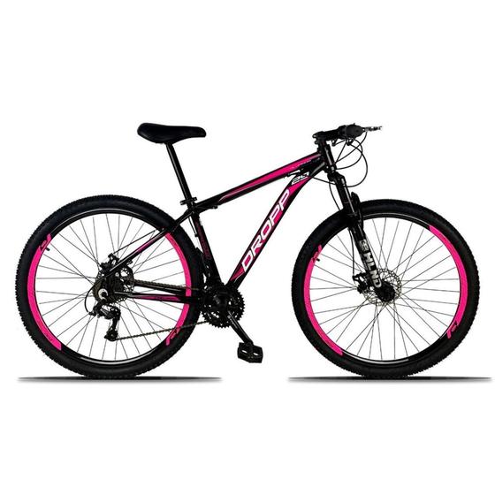 Bicicleta Dropp Aluminum Disc H T17 Aro 29 Susp. Dianteira 27 Marchas - Preto/rosa