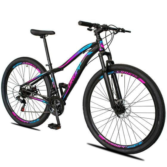 Bicicleta aro 29 Dropp Alumínio 21 Vel Marchas Freios a Disco Aluminum MTB XLT Suspensão
