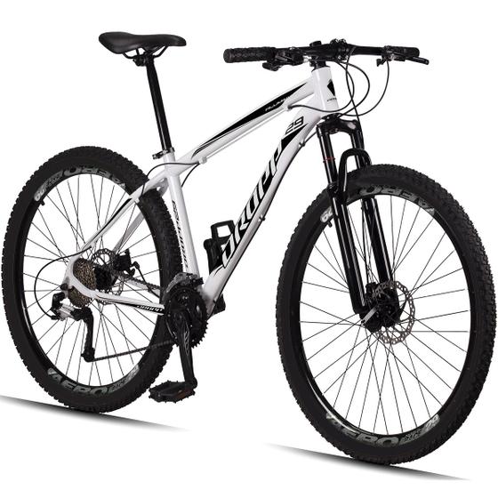 Bicicleta aro 29 Dropp Alumínio 21 Vel Marchas Freios a Disco Aluminum MTB XLT Suspensão