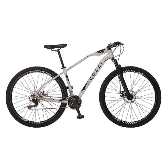 Bicicleta Aro 29 Duster- Colli Bike 21 Marchas Freio a Disco-Shimano Branca Menor preço em Bicicleta Aro 29 Duster- Colli Bike 21 Marchas Freio a Disco-Shimano Branca