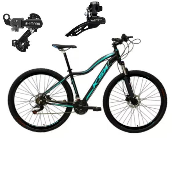 Imagem de Bicicleta Aro 29 Feminino Ksw Mwza Cambios Diant/Traseiro Shimano 21v Indexado Freio a Disco c/ Suspensao 