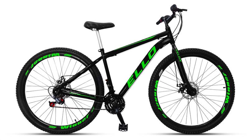 Imagem de Bicicleta Aro 29 Freio a Disco 21M. Velox Preto/Verde - Ello Bike