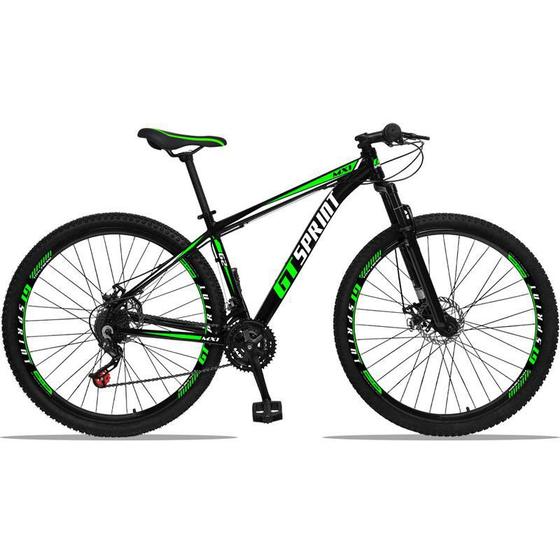 Imagem de Bicicleta Aro 29 GT SPRINT Alumínio 21v Freio Preto Verde