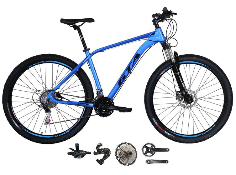 Imagem de Bicicleta Aro 29 Gta Insane 12v Garfo com Trava K7 11/50 Freios Hidráulicos Kit 1x12 - Azul