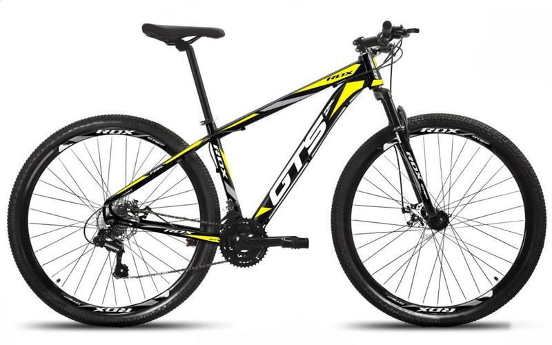 Bicicleta Gts Feel Rdx Disc H Aro 29 Susp. Dianteira 27 Marchas - Preto/amarelo