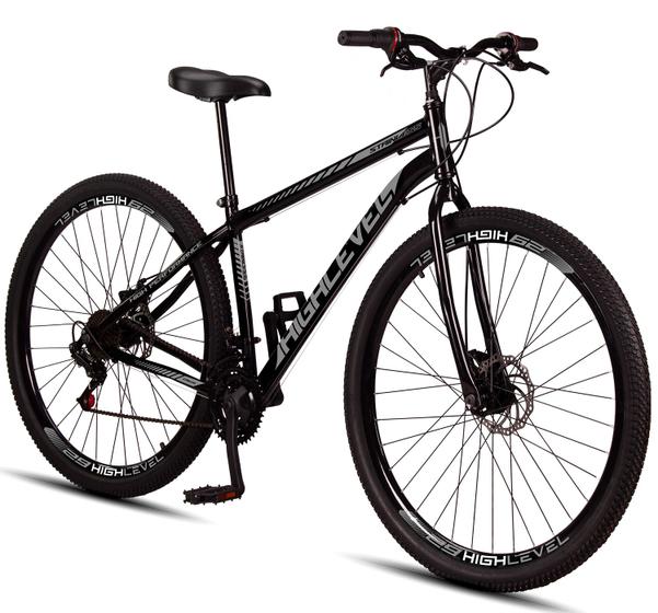 Bicicleta Aro 29 Highlevel Aco Carbono Freios A Disco 21 Marchas