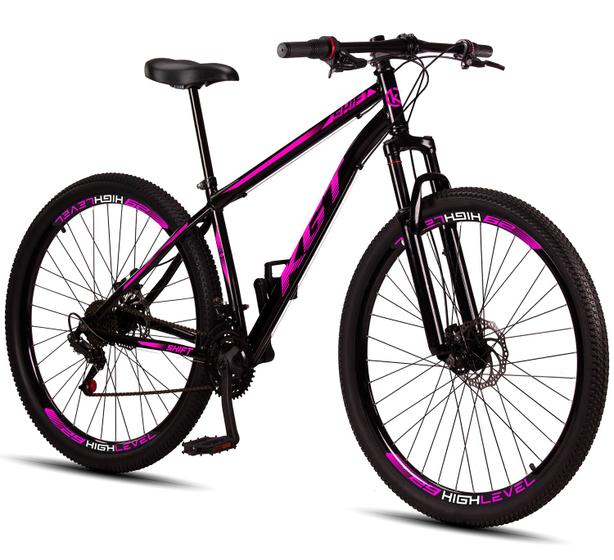 Bicicleta Aro 29 KGT Shift Aço Carbono 21 marchas Freios a Disco Suspensão Diant Imagem de Bicicleta Aro 29 KGT Shift Aço Carbono 21 marchas Freios a Disco Suspensão Diant
