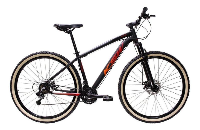 Bicicleta Ksw Xlt Disc H T19 Aro 29 Susp. Dianteira 21 Marchas - Laranja/preto