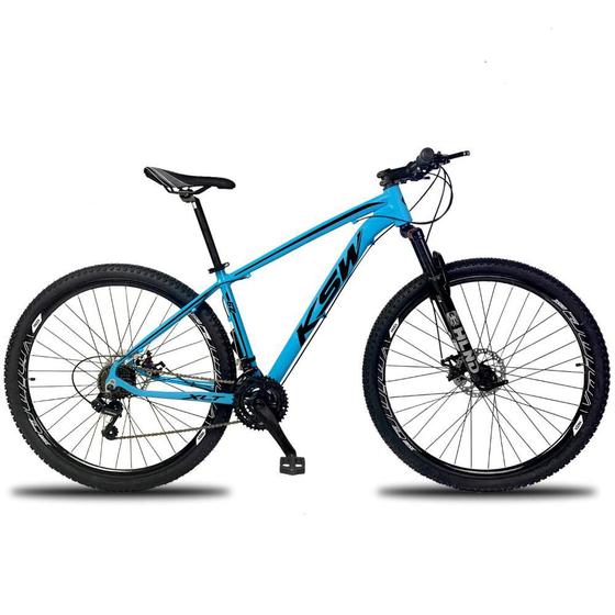 Bicicleta Ksw Xlt Disc H T21 Aro 29 Susp. Dianteira 27 Marchas - Azul/preto
