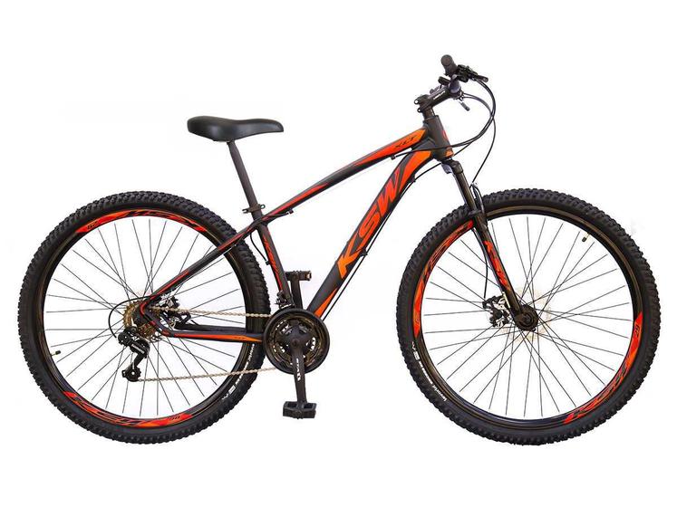 Bicicleta Ksw Xlt 2020 Disc M T17 Aro 29 Susp. Dianteira 21 Marchas - Preto/vermelho
