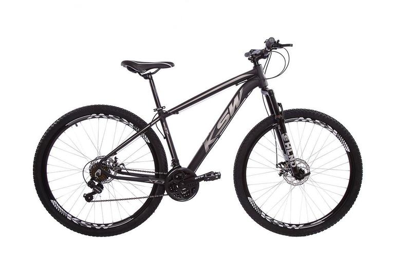 Bicicleta Ksw Xlt Disc H T19 Aro 29 Susp. Dianteira 21 Marchas - Cinza/preto