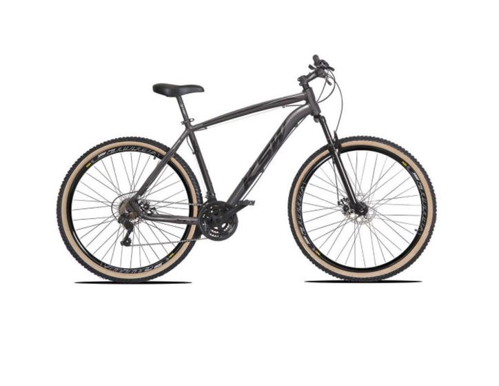 Imagem de Bicicleta Aro 29 Ksw Xlt 24v Freio a Disco Garfo Com Suspensão Mtb 29 Alumínio Pneu com Faixa Bege - Grafite