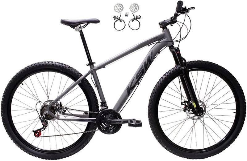 Imagem de Bicicleta Aro 29 Ksw Xlt 24v Freios Hidráulicos Garfo Suspensão Mtb - Grafite