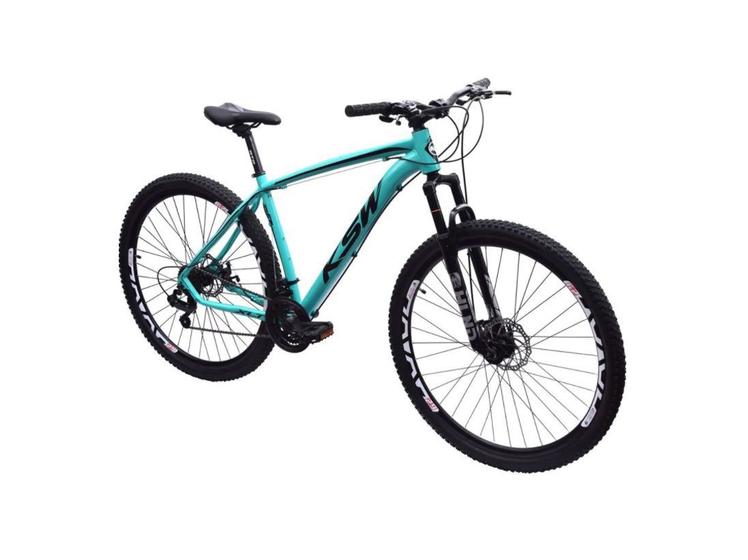 Imagem de Bicicleta aro 29 Ksw Xlt 27v Freio Disco Hidráulico Garfo Trava Azul Tam.15 Alumínio