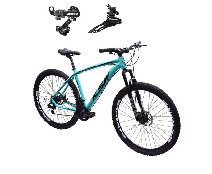 Imagem de Bicicleta Aro 29 Ksw Xlt Alumínio 24v Câmbios Shimano Garfo Suspensão - Azul