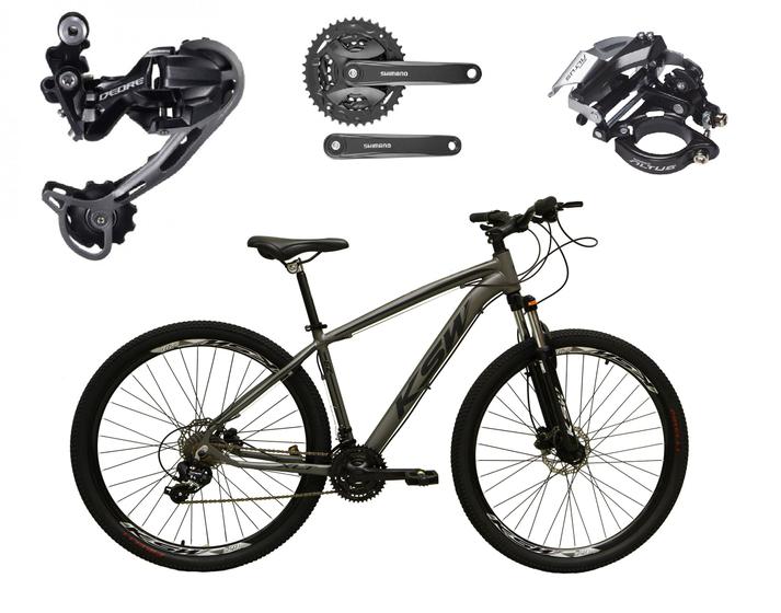 Bicicleta Aro 29 Ksw Xlt Alumínio Câmbio Traseiro Shimano Deore e Altus 27v Freio Hidráulico Garfo Com Trava - Grafite Menor preço em Bicicleta Aro 29 Ksw Xlt Alumínio Câmbio Traseiro Shimano Deore e Altus 27v Freio Hidráulico Garfo Com Trava - Grafite