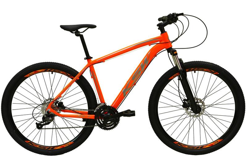Imagem de Bicicleta Aro 29 Ksw Xlt Câmbios Shimano 24v K7 Freios Hidráulicos Garfo Com Trava - Laranja