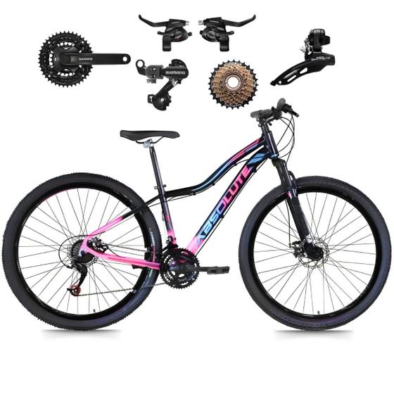 Imagem de Bicicleta Aro 29 Mtb Feminina Absolute Hera Bike 21v Shimano à Disco Quadro 15/17