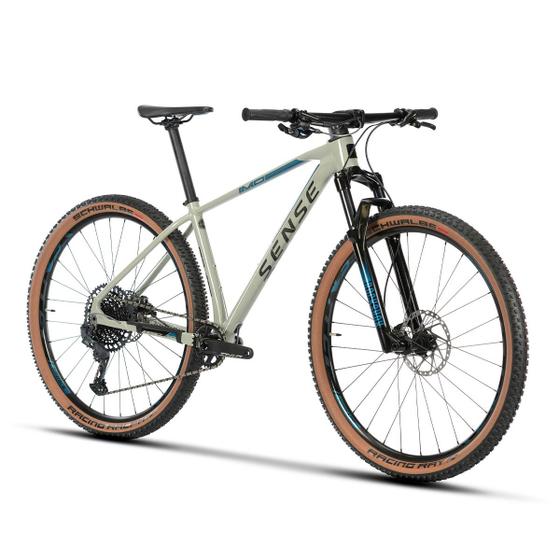 Imagem de Bicicleta Aro 29 MTB Quadro Alumínio L19' Freios Shimano Impact Race 2023 Cinza Aqua Sense