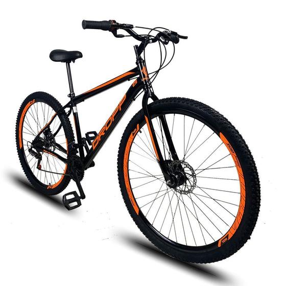 Imagem de Bicicleta Aro 29 Quadro 19 Aço Freio a Disco Mecânico 21 Marchas - Dropp