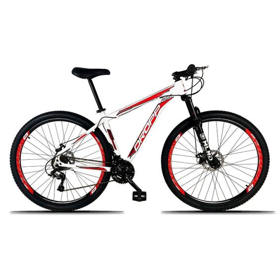 Bicicleta Dropp Sport T19 Aro 29 Susp. Dianteira 21 Marchas - Branco/vermelho