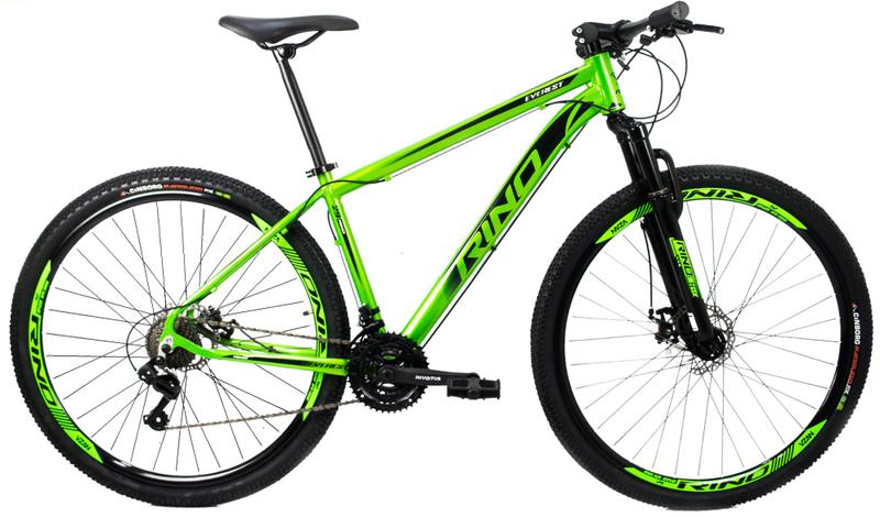 Bicicleta Rino Everest T21 Aro 29 Susp. Dianteira 21 Marchas - Verde