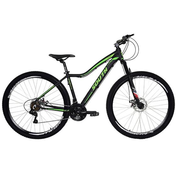 Bicicleta South Bike Schon T15 Aro 29 Susp. Dianteira 24 Marchas - Preto/verde