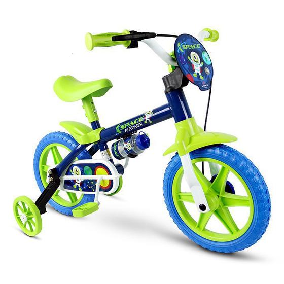 Imagem de Bicicleta Bicicletinha Infantil Menino Aro 12 Nathor Space