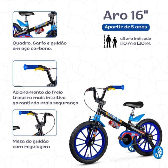 Imagem de Bicicleta Bike Aro 16  Nathor 5 6 7 8 Anos Rodinha Para Crianças Kids Infantil