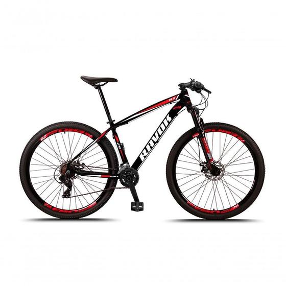 Imagem de Bicicleta Bike Aro 29 Alumínio 21 Velocidades Shimano Suspensão Freio A Disco Cor: Vermelho Tam: 15"