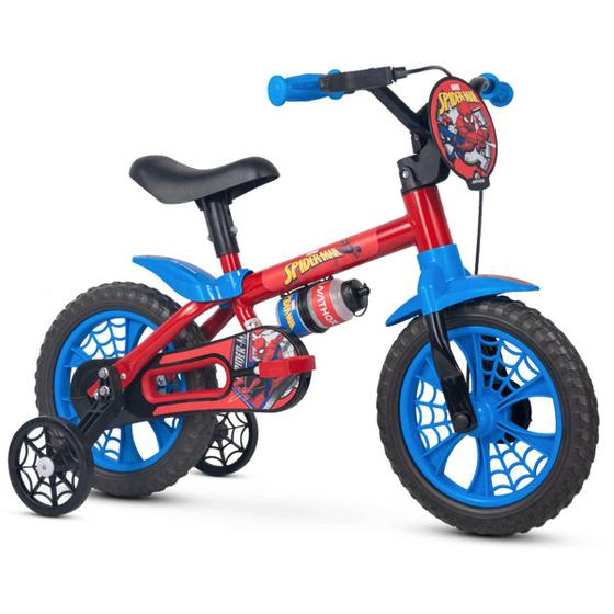 Bicicleta Bike Infantil Nathor Masculina 3 a 5 Anos Aro 12 Homem Aranha ...