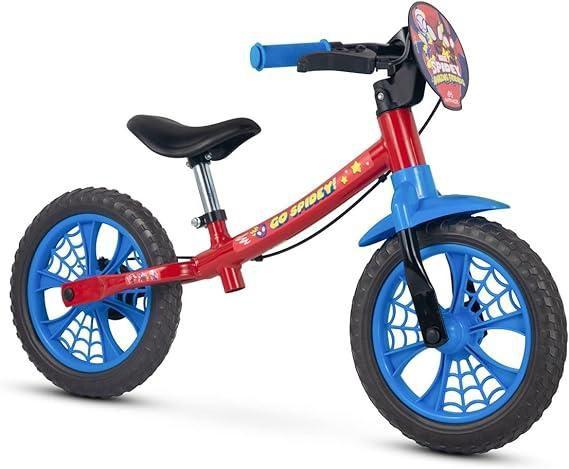 Imagem de Bicicleta Bike Spider Man Nathor Balance Crianças Bicicleta de Equilíbrio Azul e Vermelha