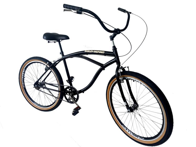 Imagem de Bicicleta caiçara beach aro 26 aero freios alumínio Preto