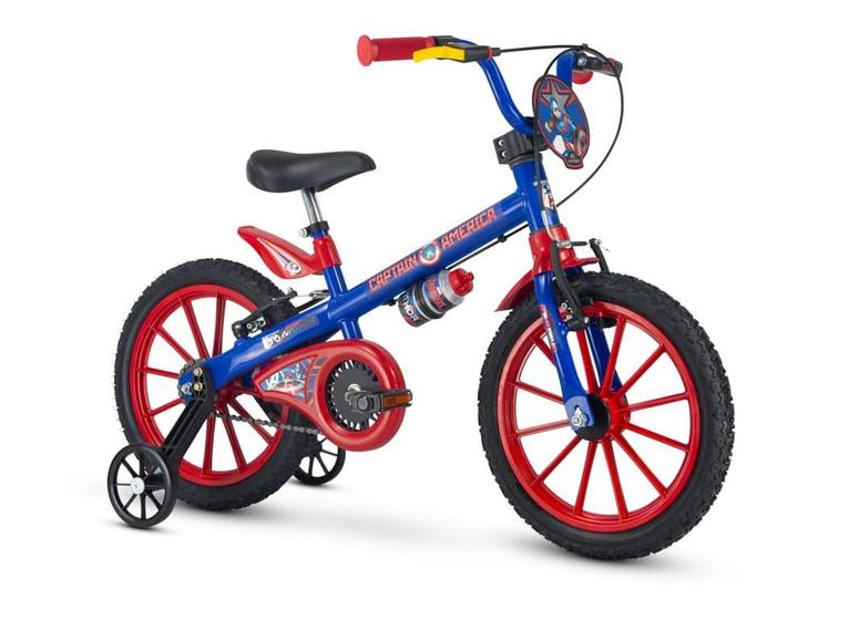 Imagem de Bicicleta Capitão América Aro 16 Nathor Infantil Menino