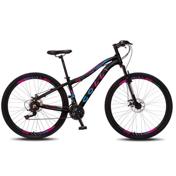 Bicicleta Colli Bike Eudora T21 Aro 29 Susp. Dianteira 21 Marchas - Azul/preto/rosa