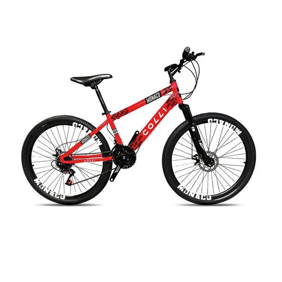 Imagem de Bicicleta Colli Mônaco Q18 Aro 26 Freio a disco 21 Velocidades Vermelho