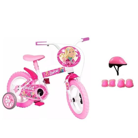 Imagem de Bicicleta Da Barbie Aro 12 Feminina Com Capacete E Proteo