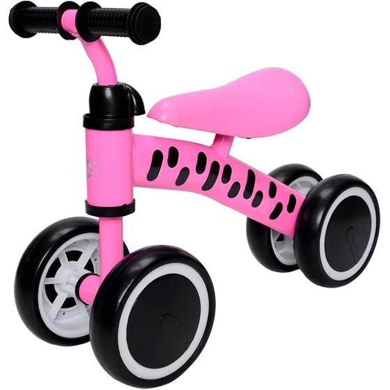 Imagem de Bicicleta De Equilíbrio 4 Rodas Bebê Sem Pedal Rosa - Zippy Toys