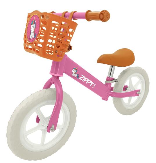 Imagem de Bicicleta de Equilíbrio Cestinha Aro 12 Azul ou Rosa Zippy