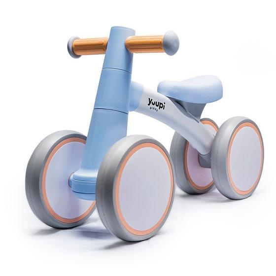 Imagem de Bicicleta De Equilíbrio Infantil Sem Pedal Azul 4 Rodas Yuupi