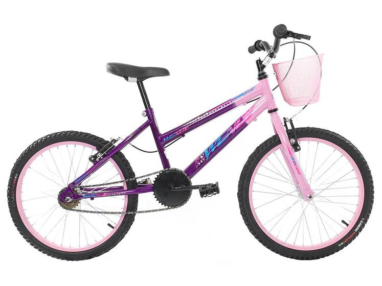 Imagem de Bicicleta de Menina Infantil Passeio Aro 20 Wendy Cestinha