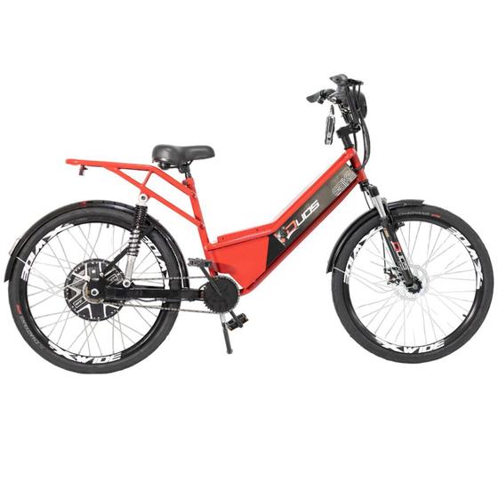 Imagem de Bicicleta Elétrica com Bateria de Lítio 48V 13Ah Confort FULL Vermelha