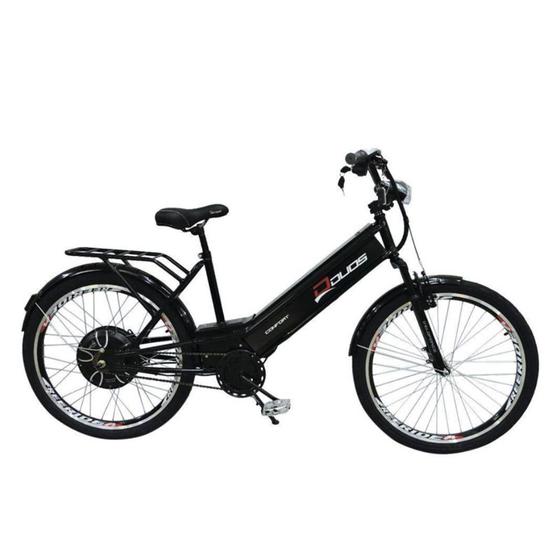 Bicicleta Elétrica Confort 800W 48V 15Ah Preta - Duos Bike Menor preço em Bicicleta Elétrica Confort 800W 48V 15Ah Preta - Duos Bike