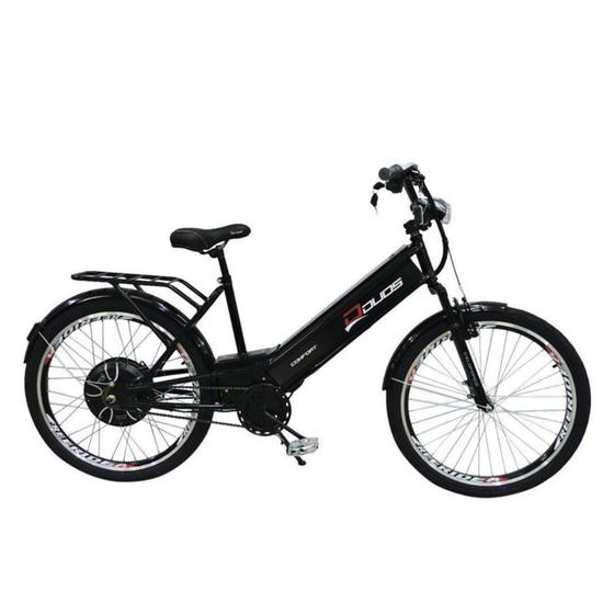 Imagem de Bicicleta Elétrica Confort 800W Lithium Preta - Duos Bike