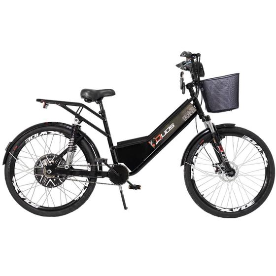 Bicicleta Elétrica Confort FULL 800W 48V 15Ah Cor Preta Com Cestinha Menor preço em Bicicleta Elétrica Confort FULL 800W 48V 15Ah Cor Preta Com Cestinha