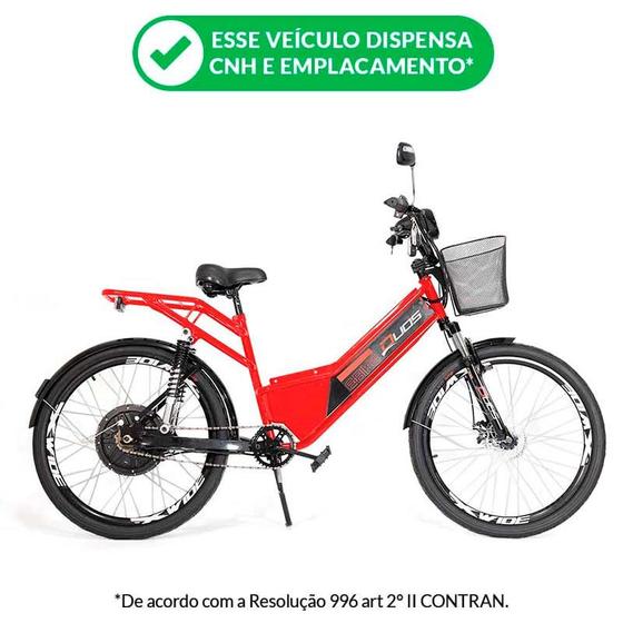 Imagem de Bicicleta Elétrica - Confort Full - 800w Lithium - Vermelha - Duos Bikes