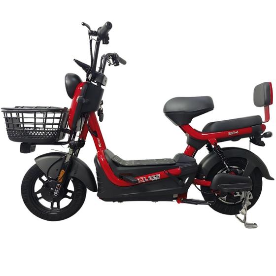 Bicicleta Elétrica Scooter 500W 48V 20Ah Eko-5 Duos Vermelha Imagem de Bicicleta Elétrica Scooter 500W 48V 20Ah Eko-5 Duos Vermelha