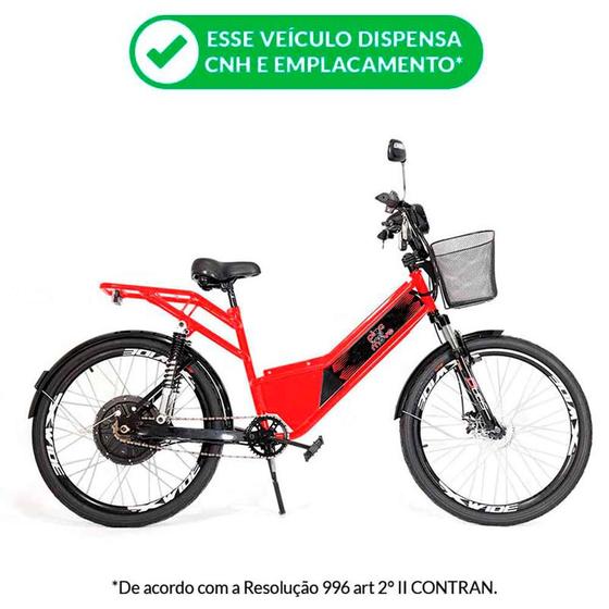 Imagem de Bicicleta Elétrica - Street Plus PAM - 800w 48v - Vermelha - Plug and Move