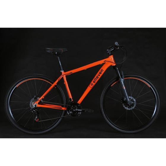 Bicicleta Elleven Aro 29 Mtb Gear Hd 21V Laranja/Preto Menor preço em Bicicleta Elleven Aro 29 Mtb Gear Hd 21V Laranja/Preto